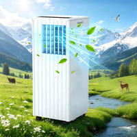 Garvee Mobiles Klimagerät 7000 BTU, 3-in-1 Klimaanlage mit Luftentfeuchter & Ventilator, Leiser Betrieb, LED-Display & Fernbedienung, Für Räume bis 25 m²