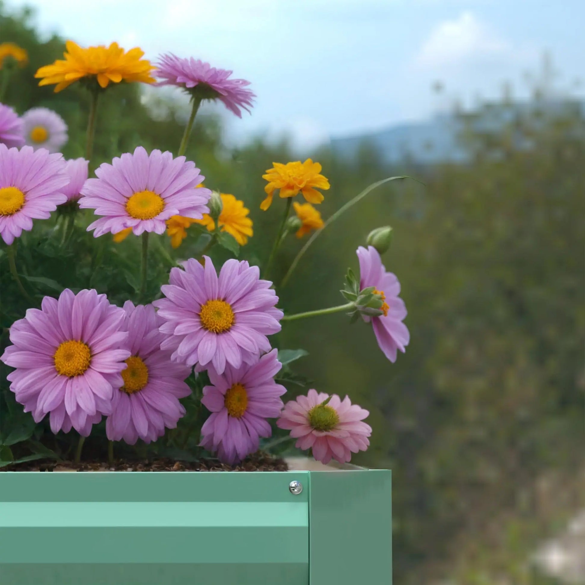 GARVEE Verzinktes Hochbeet 244 × 122 × 61 cm, Metall Pflanzbeet mit Offenem Boden, Rostbeständig und Wetterfest für Gemüse, Kräuter, Blumen und Garten, Grün