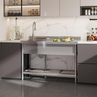 Freistehender Edelstahl Spültisch-PHO_16HXL19B