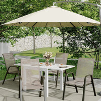 Garvee Stapelstühle Outdoor Set 4, Metallrahmen, Textilene, Atmungsaktiv, Für Garten & Terrasse, Grau