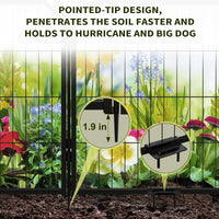 GARVEE Hundegehege 16-teilig mit Tür, 81 cm Hoch, Modulares Freilaufgehege aus Rostfreiem Stahl, Höhenverstellbar für Garten, Camping & Innenbereich