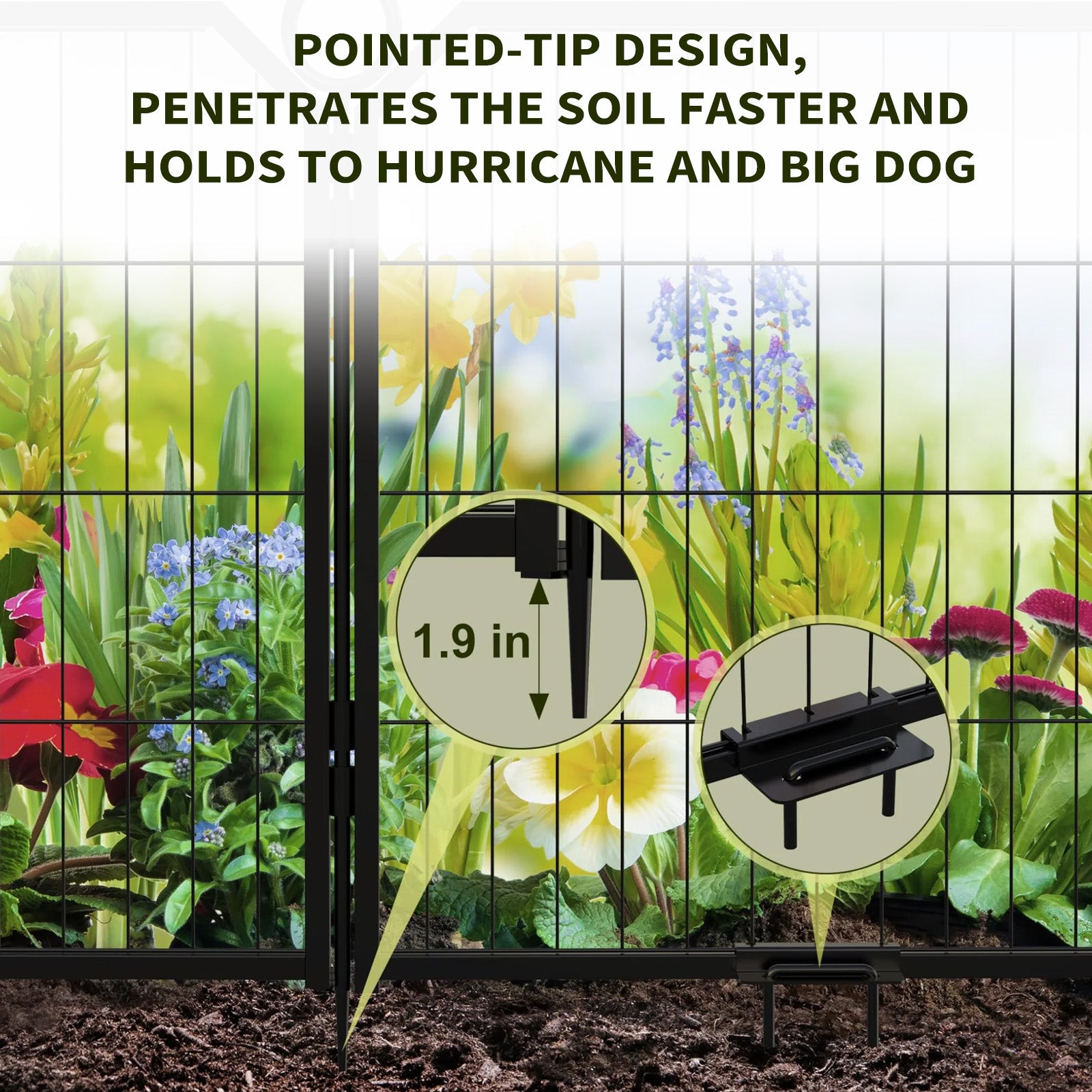 GARVEE Hundegehege 8-teilig mit Tür, 102 cm Hoch, Modulares Freilaufgehege aus Rostfreiem Stahl, Höhenverstellbar für Garten, Camping & Innenbereich