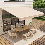 Garvee Markise 3×2.4 m, Aluminiumrahmen, Wasserdicht, UV-Schutz, Für Terrasse & Balkon, Beige - Beige