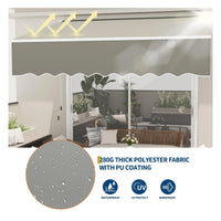 Garvee Markise 3×2.4 m, Aluminiumrahmen, Wasserdicht, UV-Schutz, Für Terrasse & Balkon, Grau