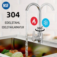 Garvee Gastro Spültisch Edelstahl 99 × 51 × 94 cm, 1 Becken, freistehend für Gewerbe & Küche