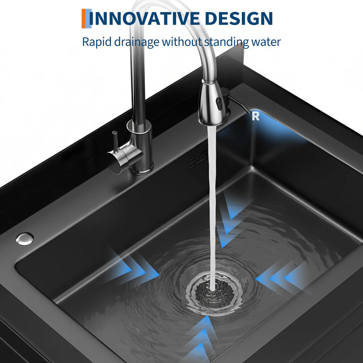 X-Ablaufdesign ohne stehendes Wasser, abgerundete hygienische Beckenecken