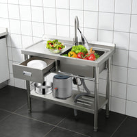 Freistehender Edelstahl Spültisch-PLS_33DG8V7H