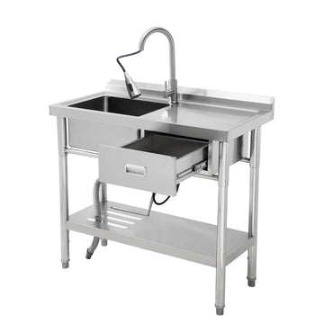 Edelstahl Spültisch Mit Schublade-PLS_33DGYLR8