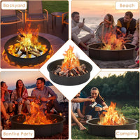 Garvee Feuerkorb 122 cm, Edelstahl, Rauchfrei, Mit Belüftung, Wetterfest, Für Garten & Camping