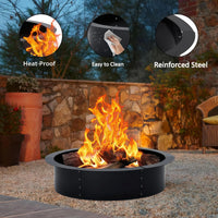 Garvee Feuerkorb 122 cm, Edelstahl, Rauchfrei, Mit Belüftung, Wetterfest, Für Garten & Camping