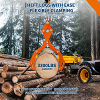 Garvee Schwerlast-Holzgreifer 36 Zoll – 4 Klauen, 1500 kg Tragkraft, für große Baumstämme