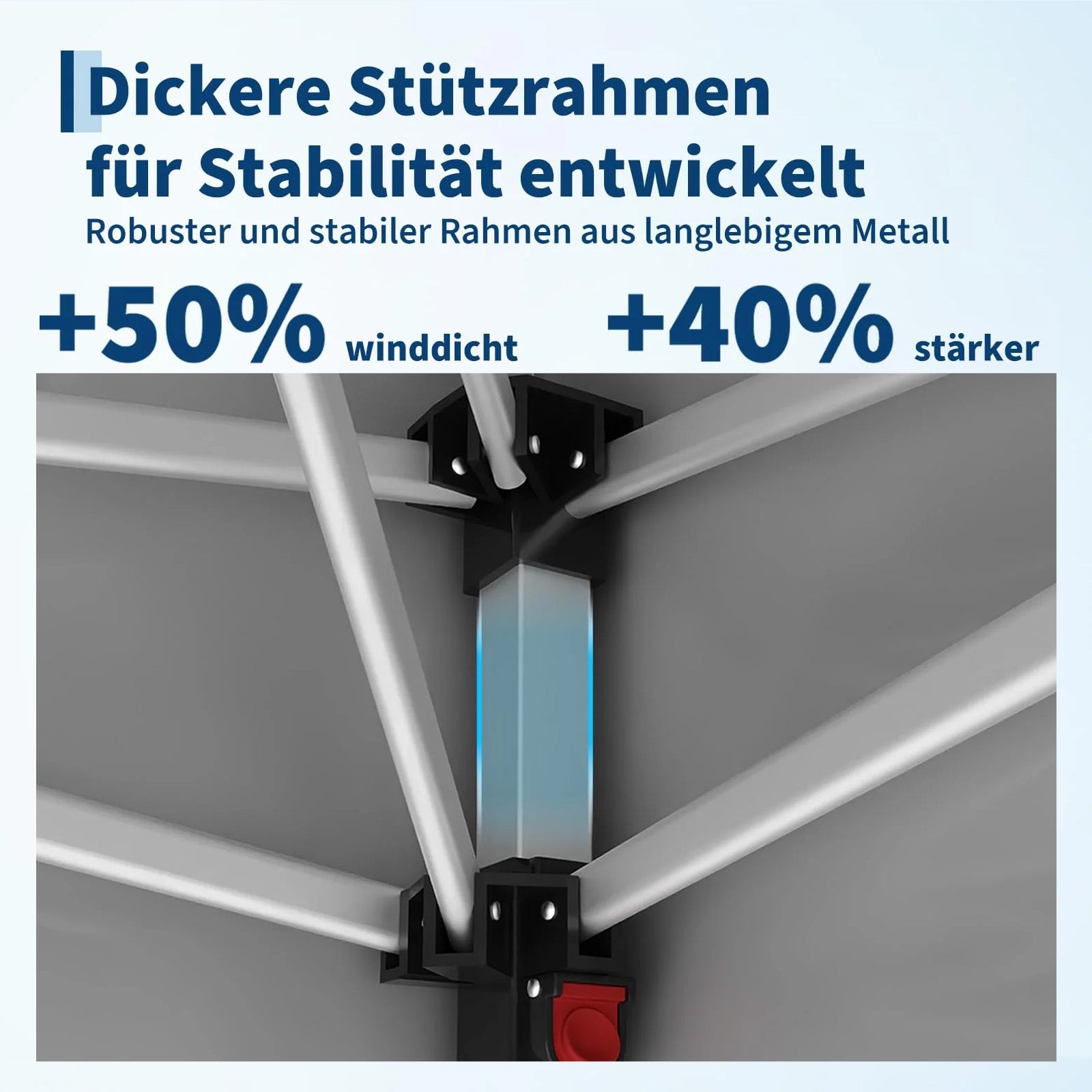 Garvee Faltpavillon 3×3 m, Wasserdicht, Mit 4 Seitenwänden, UV-Schutz 50+, Höhenverstellbar, Blau