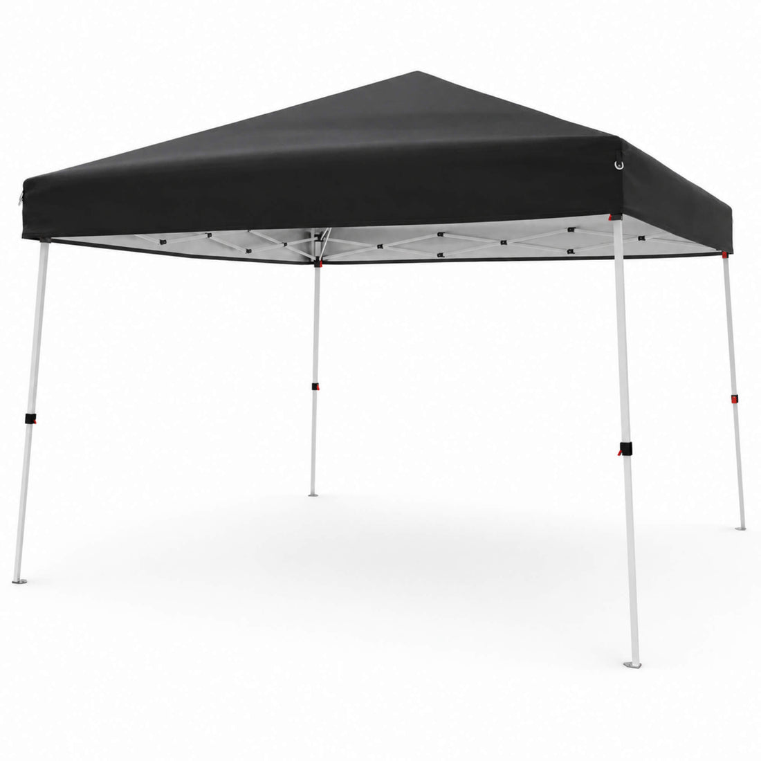 Garvee Faltpavillon 3 × 3 m, Pop-up Pavillon mit UPF 50+ Sonnenschutz, 210D Oxford-Dach, höhenverstellbarem Stahlrahmen & Tragetasche, Schwarz