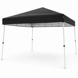 Garvee Faltpavillon 3 × 3 m, Pop-up Pavillon mit UPF 50+ Sonnenschutz, 210D Oxford-Dach, höhenverstellbarem Stahlrahmen & Tragetasche, Schwarz - Schwarz