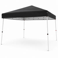 Garvee Faltpavillon 3 × 3 m, Pop-up Pavillon mit UPF 50+ Sonnenschutz, 210D Oxford-Dach, höhenverstellbarem Stahlrahmen & Tragetasche, Schwarz