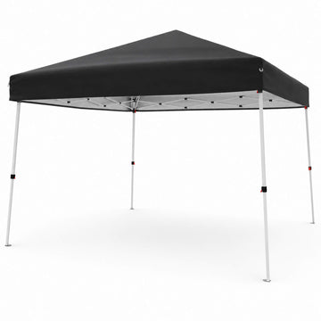 Garvee Faltpavillon 3 × 3 m, Pop-up Pavillon mit UPF 50+ Sonnenschutz, 210D Oxford-Dach, höhenverstellbarem Stahlrahmen & Tragetasche, Schwarz
