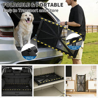 GARVEE Hunderampe Auto 190,5 × 50,8 cm, klappbar, bis 136 kg, rutschfeste Stahlrampe für große und ältere Hunde, SUV & Wohnmobil
