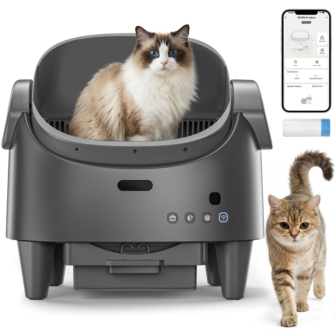 GARVEE automatische selbstreinigende Katzentoilette mit App und Geruchskontrolle-PPS_33JGQE89