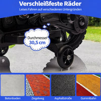 GARVEE Elektro-Kindermotorrad mit Stützrädern, 6V 4Ah Akku, LED-Scheinwerfer & Hupe, für Kinder von 3–8 Jahren, Rot