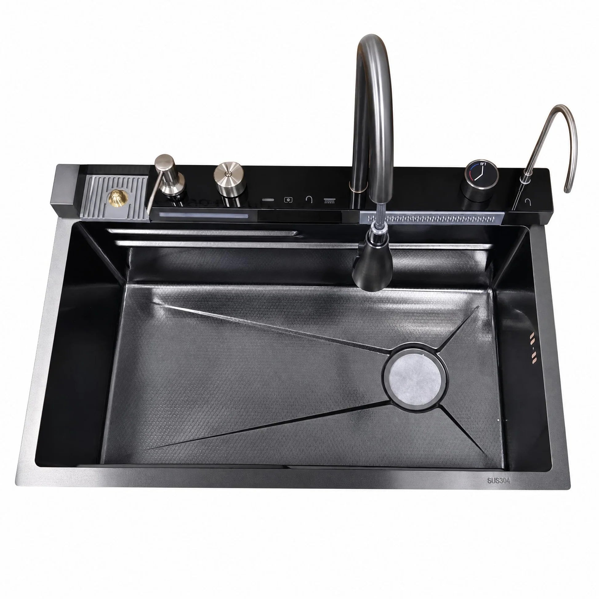 Garvee Edelstahl-Einbauspüle 80 x 45 cm, 1 Becken 23 cm tief, Zubehörset, für Küche & Bar