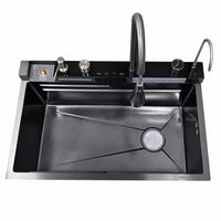 Garvee Edelstahl-Einbauspüle 80 x 45 cm, 1 Becken 23 cm tief, Zubehörset, für Küche & Bar