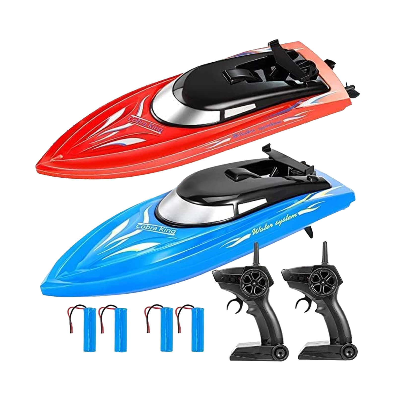 Garvee RC Boot Set 2, 10 Km/h, 2.4 GHz, Mit 4 Akkus, Wasserdicht, Für Pool & See