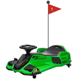 Garvee Grün 24V Elektro-Gokart für Kinder mit LED Licht 180W Motor bis 7.5 mph Für Kinder 6-12 Jahre Outdoor Rennspaß - Grün