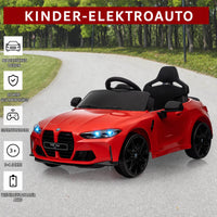 Garvee BMW M4 Kinder-Elektroauto 12 V, lizenziert, mit Elternfernbedienung, Sicherheitsgurt, LED und Musik, Rot