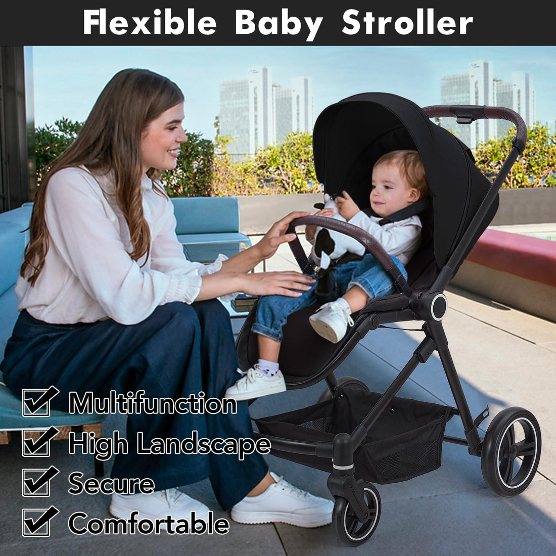 GARVEE Kinderwagen mit umkehrbarem Sitz für Babys und Kleinkinder-PTO_0ZHH2XPZ