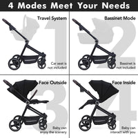 GARVEE Kinderwagen mit großem Verdeck und Regenschutz-PTO_0ZHH2XPZ