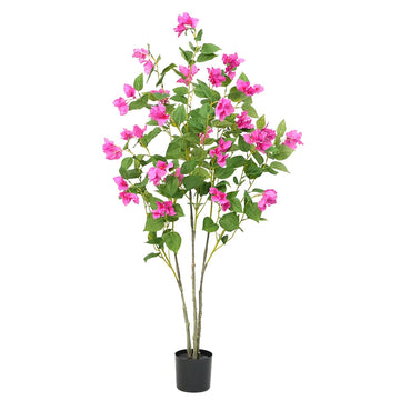 GARVEE Bougainvillea Baum Deko 120CM Künstliche Pflanzen mit Biegsamen Zweigen für Balkon Schlafzimmer Büro Garten