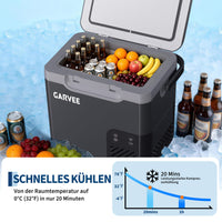 GARVEE 12 L Kompressor-Kühlbox fürs Auto, −20 bis 20 °C, App-Steuerung, 12/24 V, Dunkelgrau
