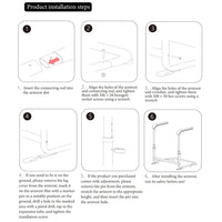 Garvee Stehhilfe 300lb Höhenverstellbar Stahl - Braune Griffe für sichere Transfers vom Bett und Sofa