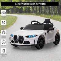 Garvee 12V BMW M4 Kinder Elektroauto – Weiß, Fernbedienung, Musik, Für 3–8 Jahre