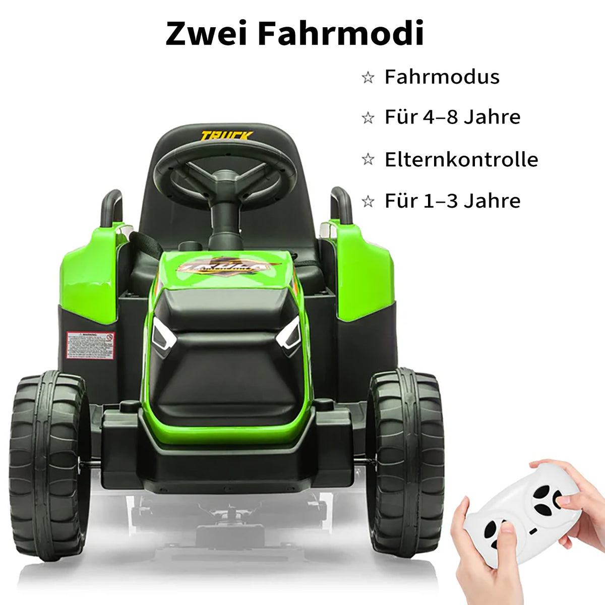 Garvee Elektrotraktor 2 in 1 mit abnehmbarem Anhänger