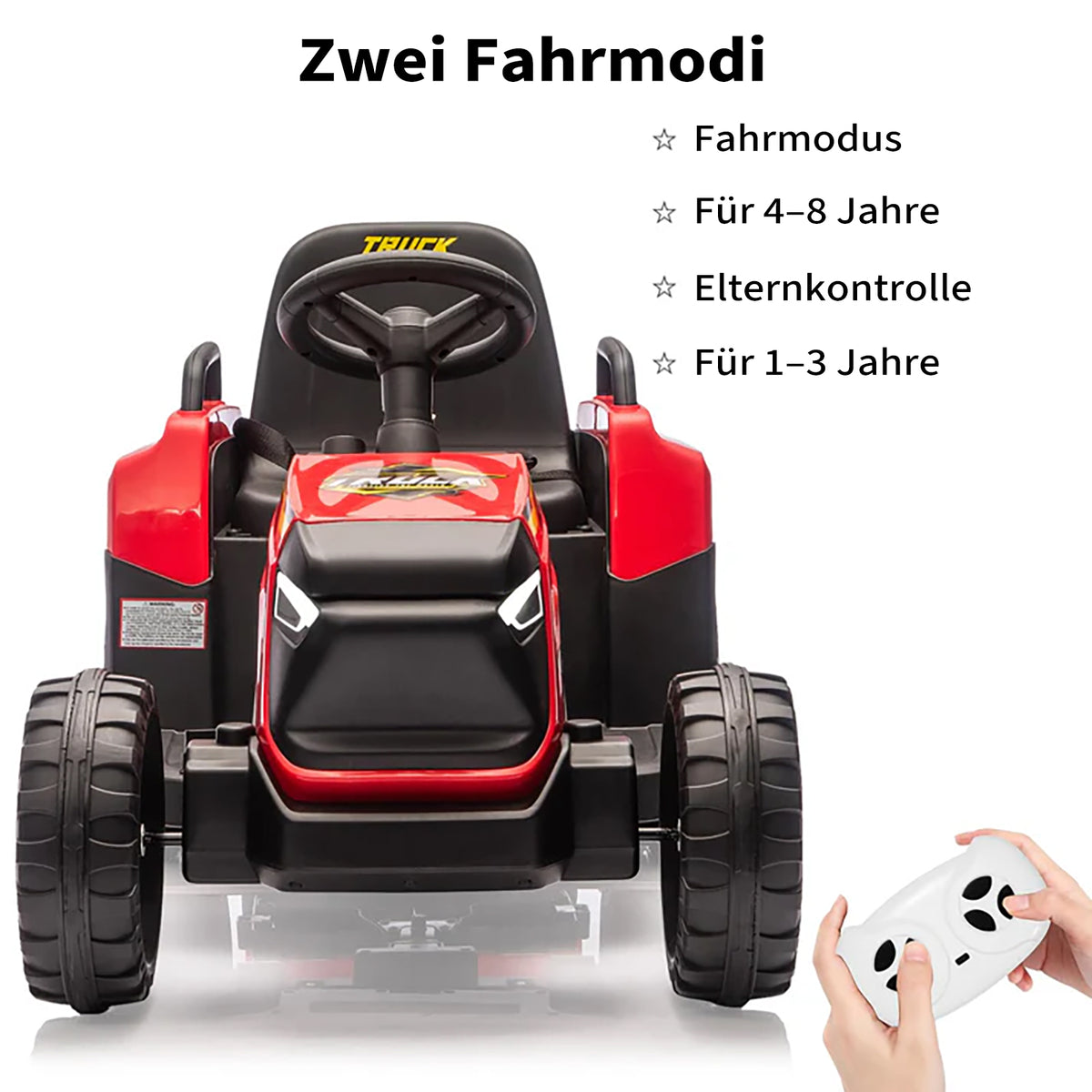 Garvee Elektrotraktor 2 in 1 mit abnehmbarem Anhänger