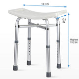 Garvee Duschbank Höhenverstellbar Mit Rutschfesten Füßen Für Senioren Und Behinderte, Ergonomischer Sitz, Aluminium, Stabil, 550 LB, Grau - 