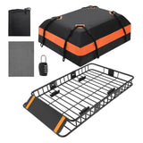 Garvee Dachgepäckträger 163×99×15 cm – Stahl, Mit Wasserdichter Tasche, Aerodynamisch, Schwarz - Schwarz