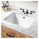Garvee Keramik Waschbecken Unterbau Rechteckig Weiß Hochglanz 20.28x15.16x7.87 Zoll Modernes Bad - 5502