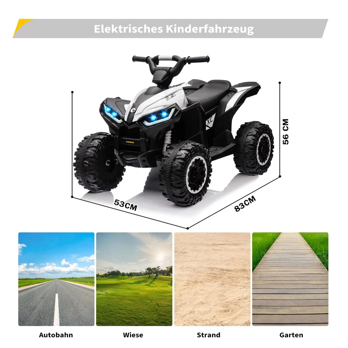 Sicheres Kinder Elektroauto aus PP und Metall