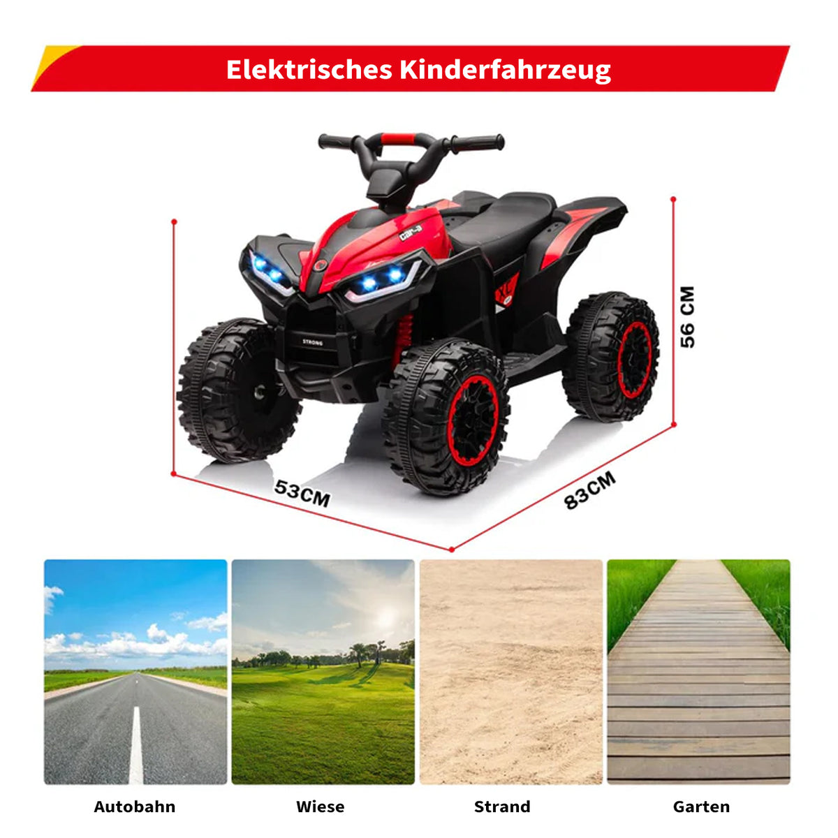 Sicheres Kinder Elektroauto aus PP und Metall