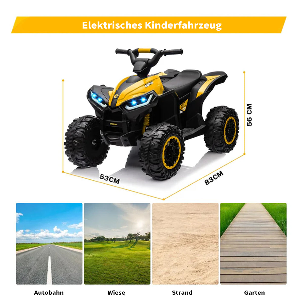 Sicheres Kinder Elektroauto aus PP und Metall