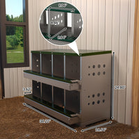 Garvee Metall-Nistkasten – Wasserdichter Hühnerstall mit 8 Fächern, Ideal für den Außenbereich