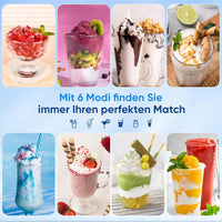 Garvee 2.5L Slushmaschine für Zuhause mit 5 Programmen LED Display und Selbstreinigung für Frozen Drinks Smoothies Slushies
