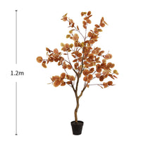 GARVEE 120cm Künstliche Eukalyptus Künstlich Pflanze Artificial Kunstpflanzen Dekopflanzen für Drinnen Draußen Kunstpflanzen Plastikpflanzen im Topf für Zimmerdeko Schlafzimmer Dekoration, 1pcs