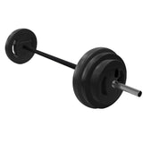 Garvee Verstellbares Hantelset 40 lbs Mit 51 Zoll Stange, PU-Beschichtung, Rund, Platzsparend, Für Home Gym, Schwarz