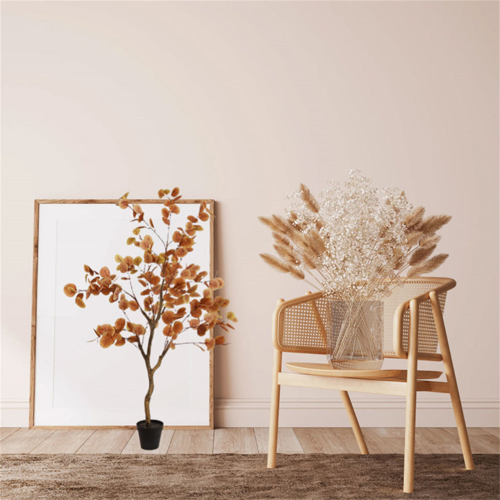 GARVEE 120cm Künstliche Eukalyptus Künstlich Pflanze Artificial Kunstpflanzen Dekopflanzen für Drinnen Draußen Kunstpflanzen Plastikpflanzen im Topf für Zimmerdeko Schlafzimmer Dekoration, 1pcs