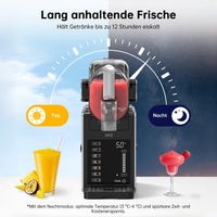 Garvee 2.5L Slushmaschine für Zuhause mit 5 Programmen LED Display und Selbstreinigung für Frozen Drinks Smoothies Slushies
