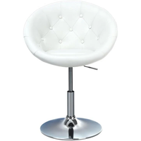 Garvee Barhocker Ergonomisch, Höhenverstellbar, 360° Drehbar, PU Leder, Mit Rückenlehne, Weiß