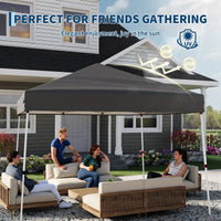 Garvee Pop Up Pavillon 3×3 m, Wasserdicht, UV-Schutz, Höhenverstellbar, Stahlrahmen, Grau